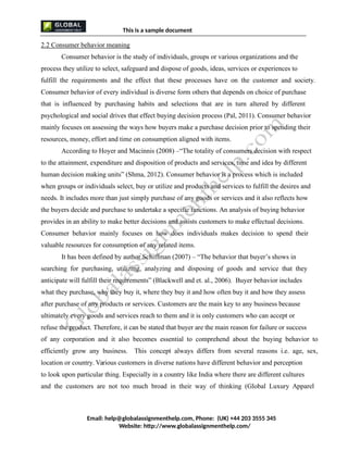 Consumer Brand Buying Relation Assignment Sample | PDF