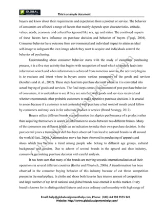 Consumer Brand Buying Relation Assignment Sample | PDF