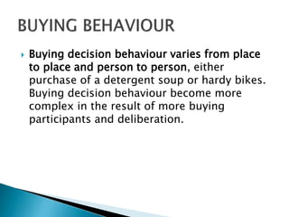 Consumer buying behaviour | PPTX