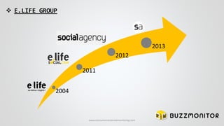  E.LIFE GROUP
2004
2011
2012
2013
www.consumercenteredmonitoring.com
 