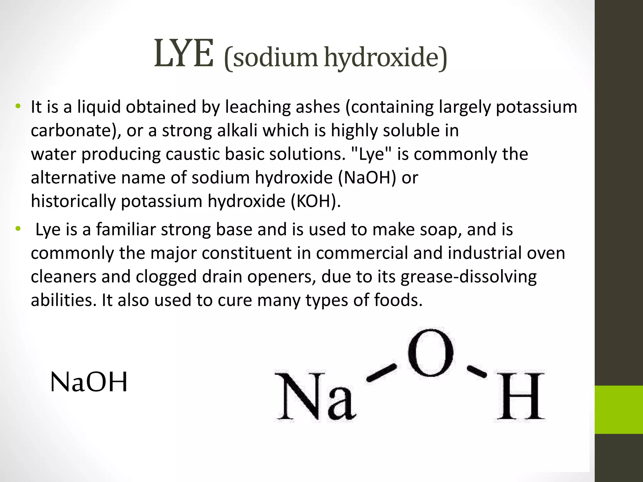 Is Lye An Acid Or Base