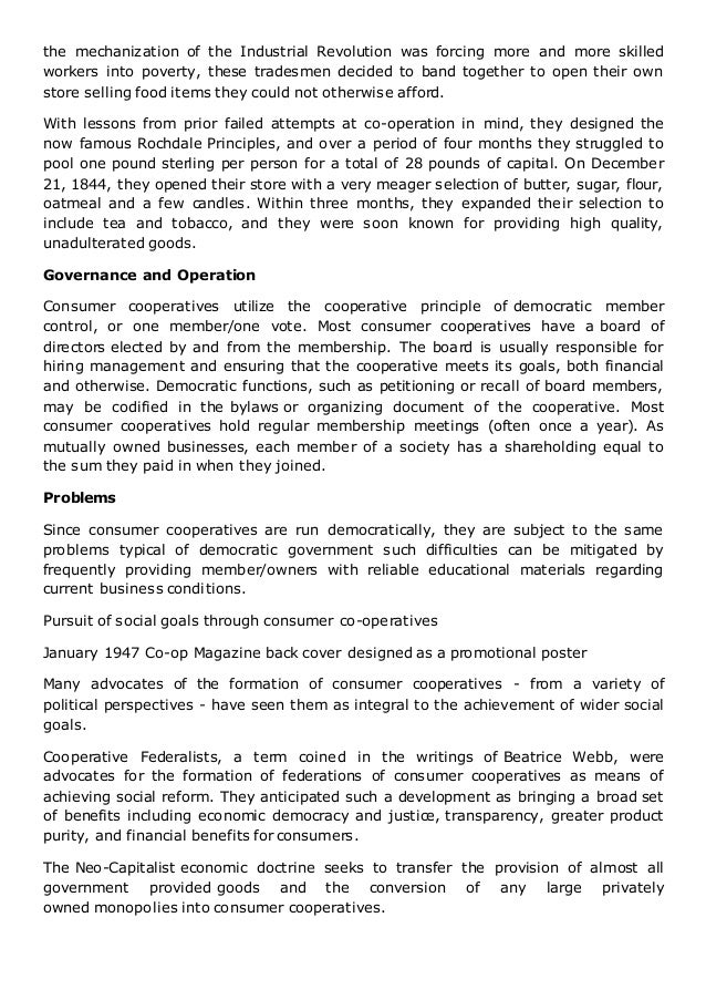 Consumer cooperative