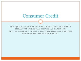 Consumer Credit Formulas Consumer credit | PPTX