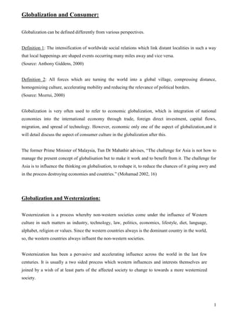 Globalization and Consumer | PDF