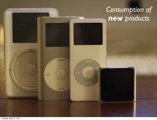 Consumption of
                        new products




Tuesday, May 31, 2011
 