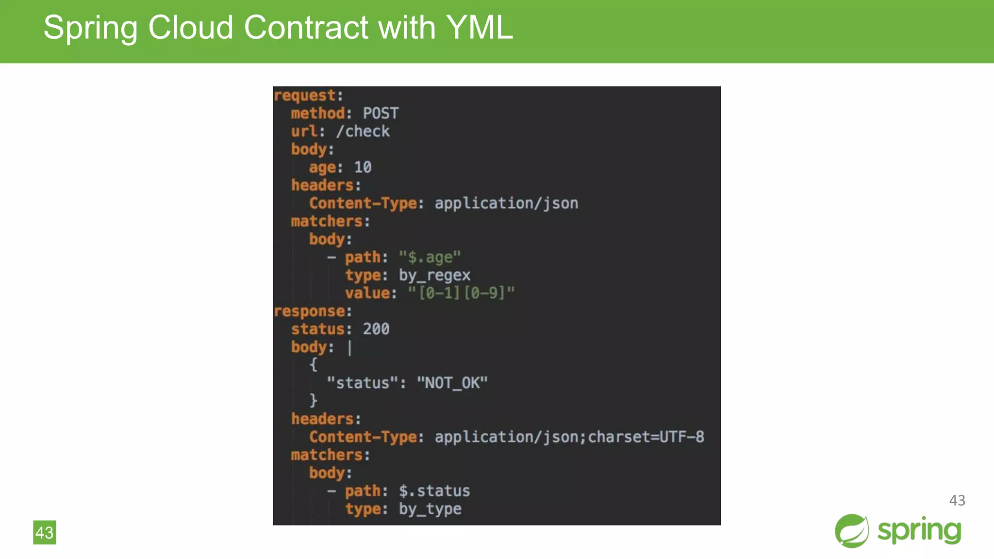 43
Spring Cloud Contract with YML
43
 