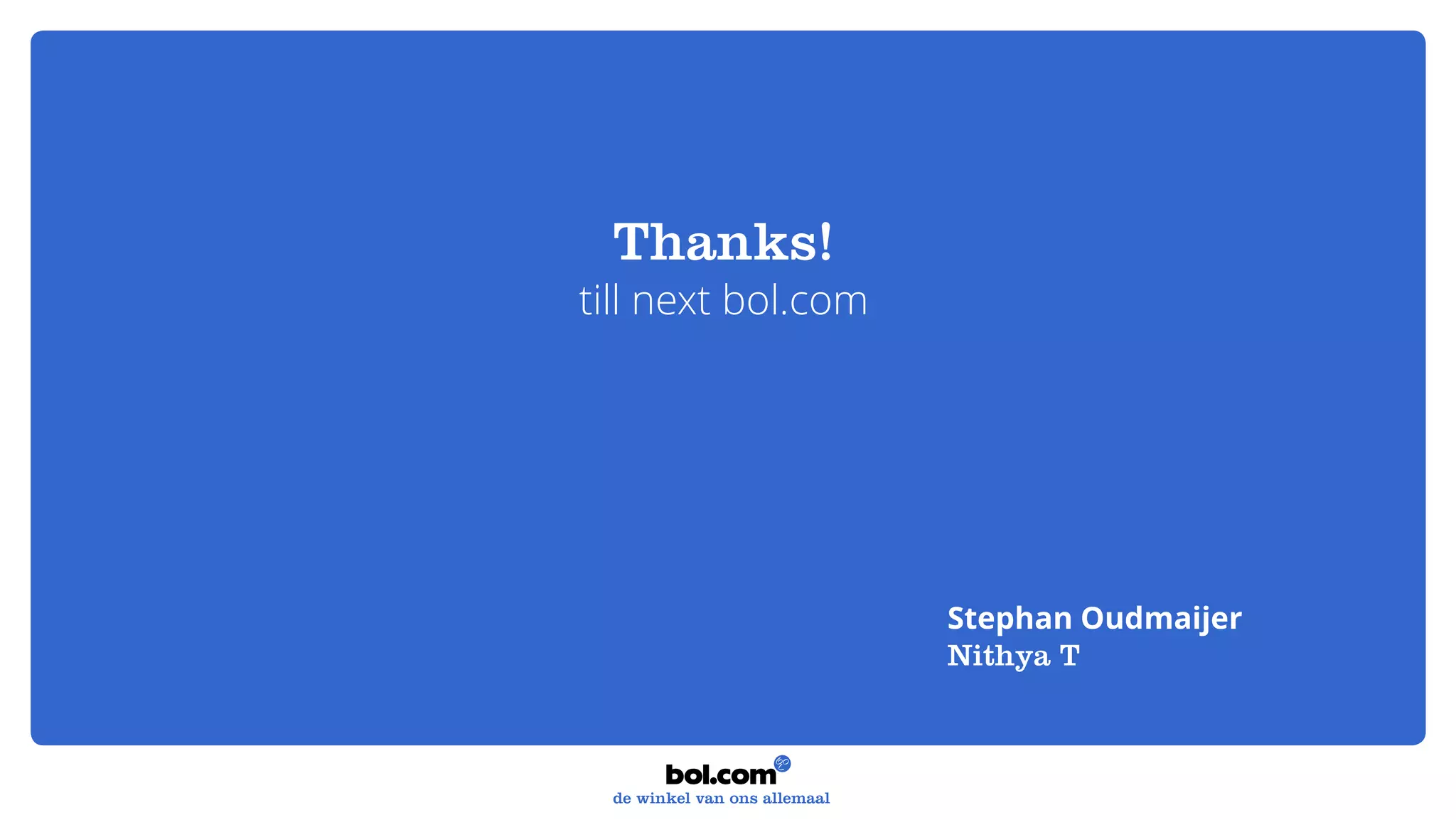 till next bol.com
Stephan Oudmaijer
 