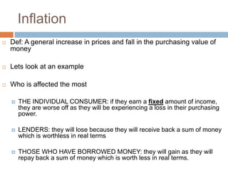 What Is Inflation Example Consumer ed notes | PPTX