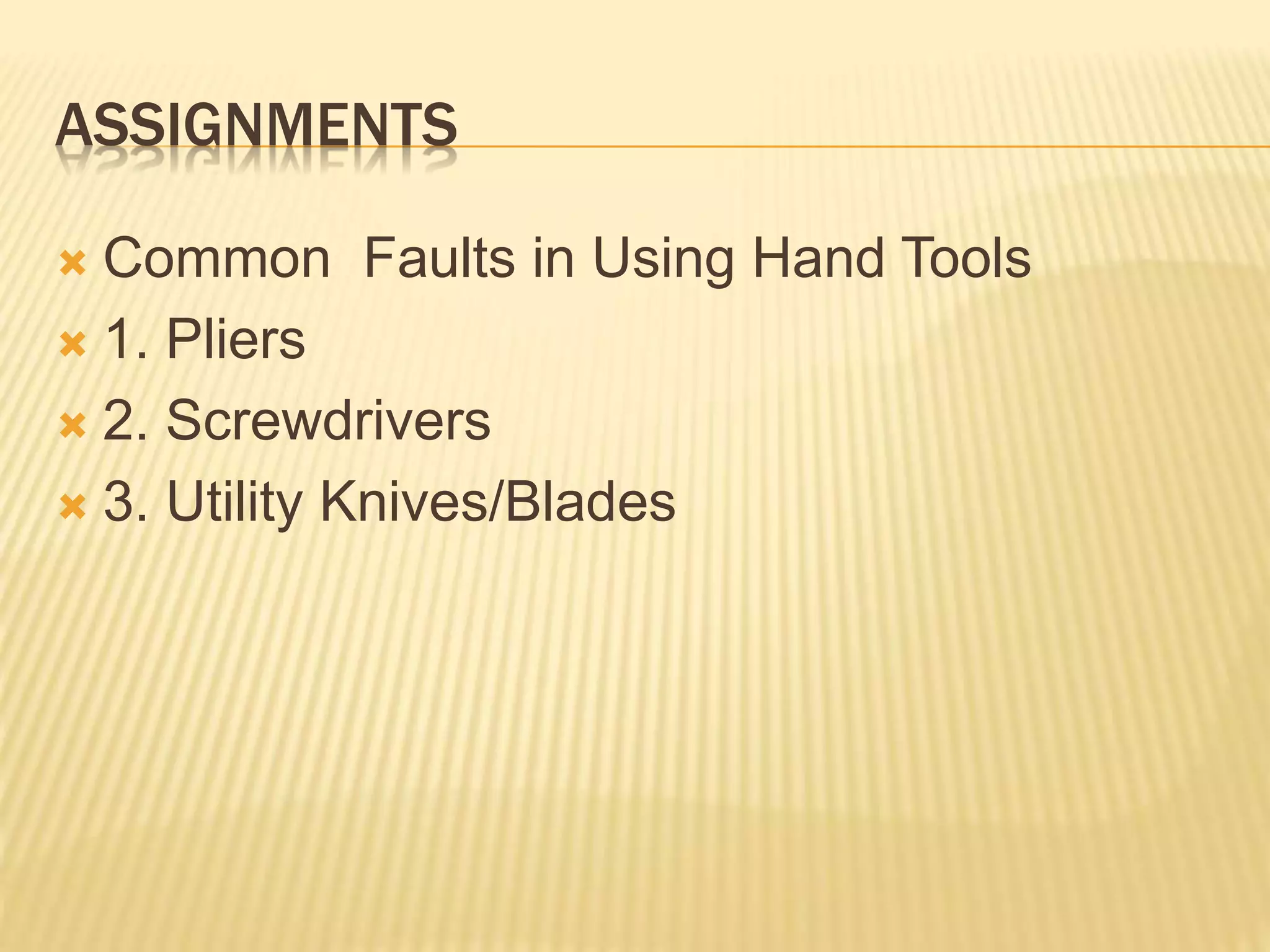 SOLDERING IRON
is a device for applying heat to melt solder in
attaching two metal parts. A soldering iron is
composed of a heated metal tip and an
insulated handle. For electrical work, wires
are usually soldered to printed circuit boards,
other wires, or small terminals. A low-power
iron (20-30 Watts) is suitable for this work.
 