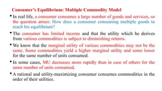 Consumer Equilibrium and Utility Maximization in Economics | PPTX
