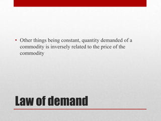 Consumer equilibrium and demand | PPTX
