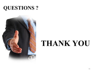 41
THANK YOU
QUESTIONS ?
 