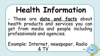 Consumer Health Informatics Examples components of CONSUMER HEALTH DEMO 1.pptx