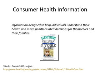 Consumer Health Information | PPT