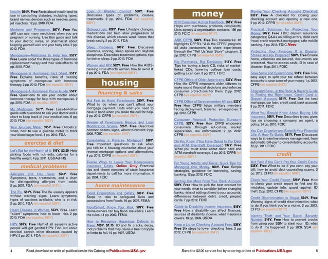 Consumer Information Catalog 2013 PDF