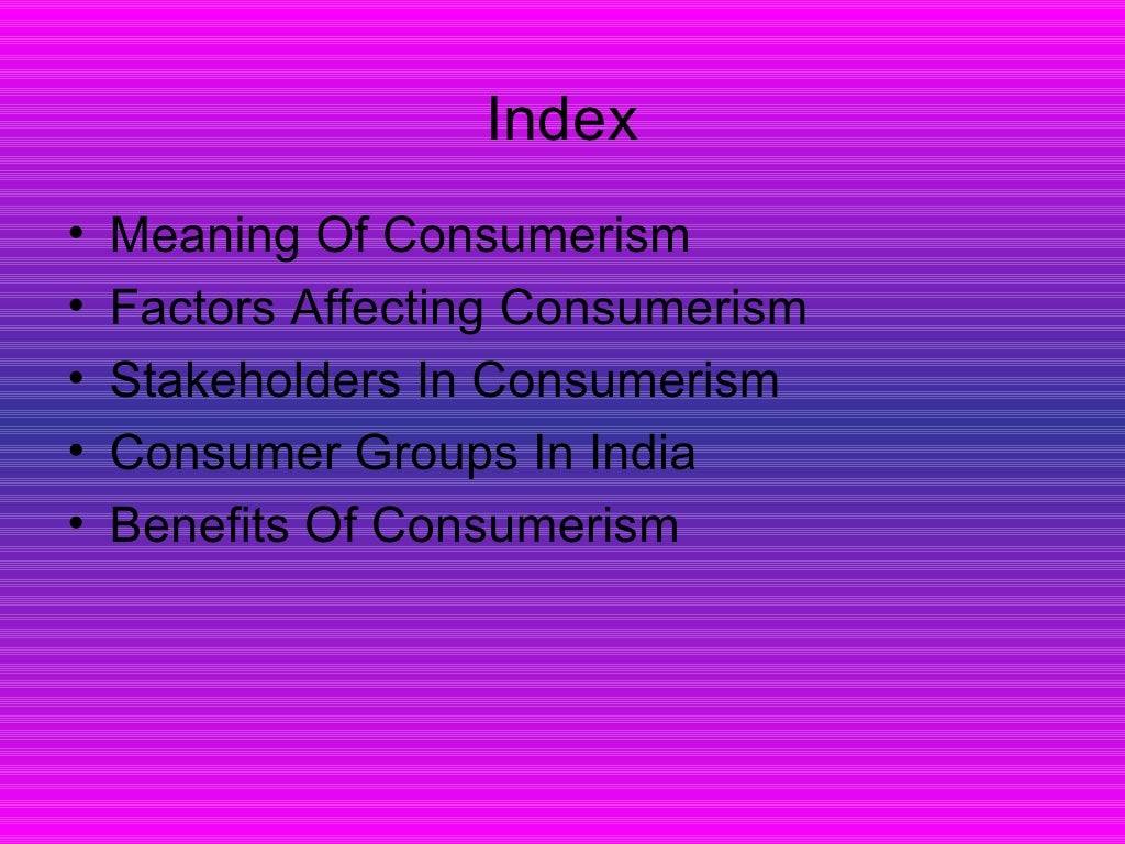 Consumerism ppt