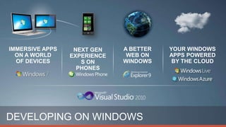 DEVELOPING ON WINDOWS
 