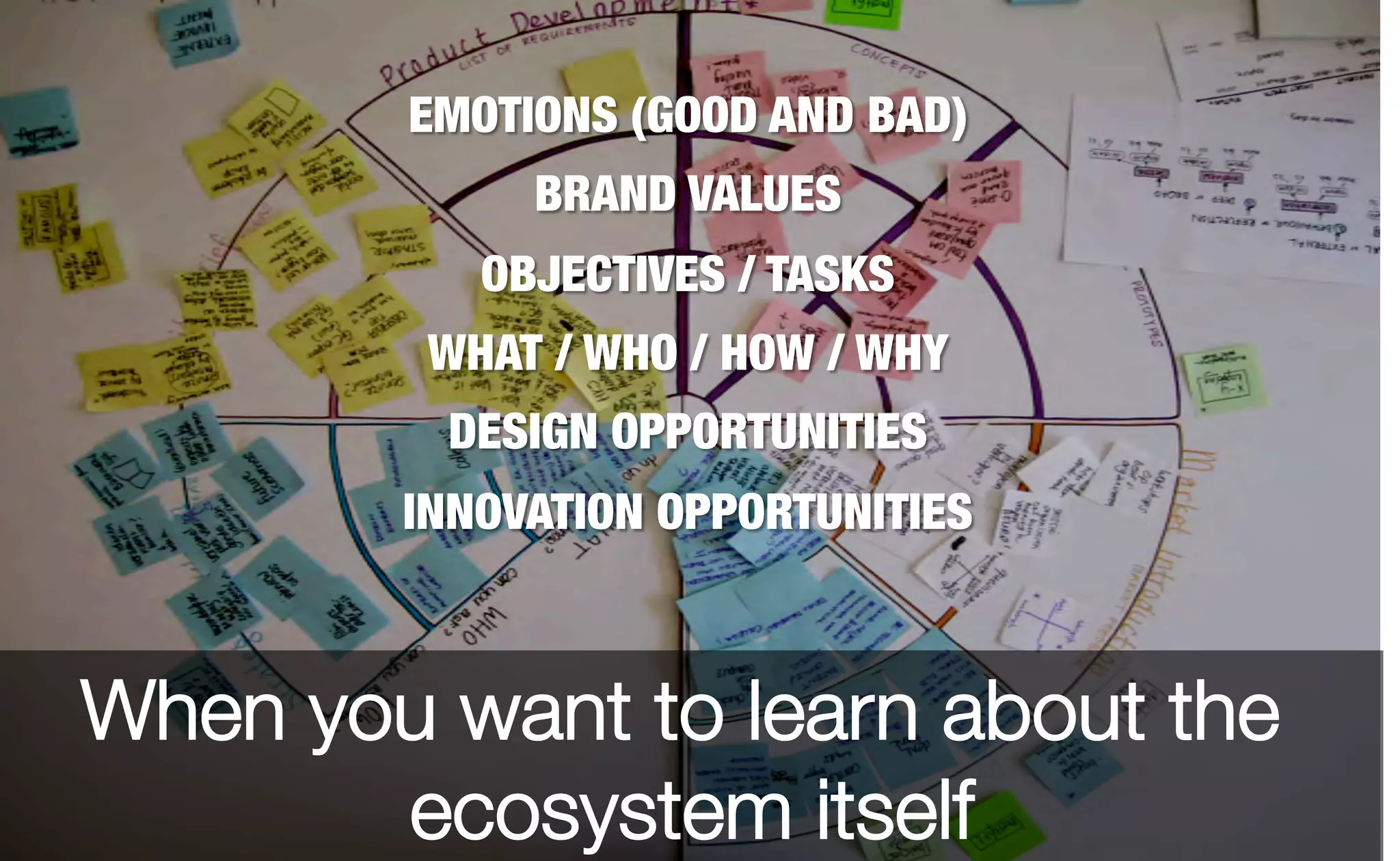 When you want to learn about the
ecosystem itself
 