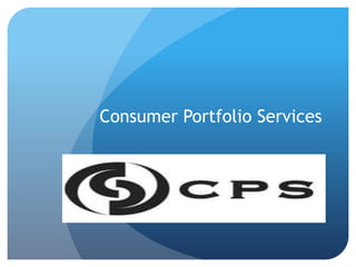 Consumer Portfolio Services
 