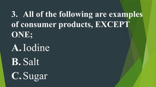 Comparing Consumer Products on the basis of their components for use ...