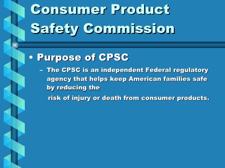 Consumer Product Safety Commission[1]