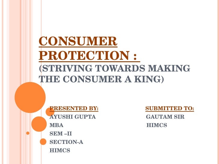 Consumer protection