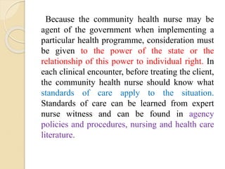 POINTS TO BE KEPT IN MIND BY NURSES REGARDING
LEGAL ISSUES
The hospital as an employer:
The controlling authority of a hos...