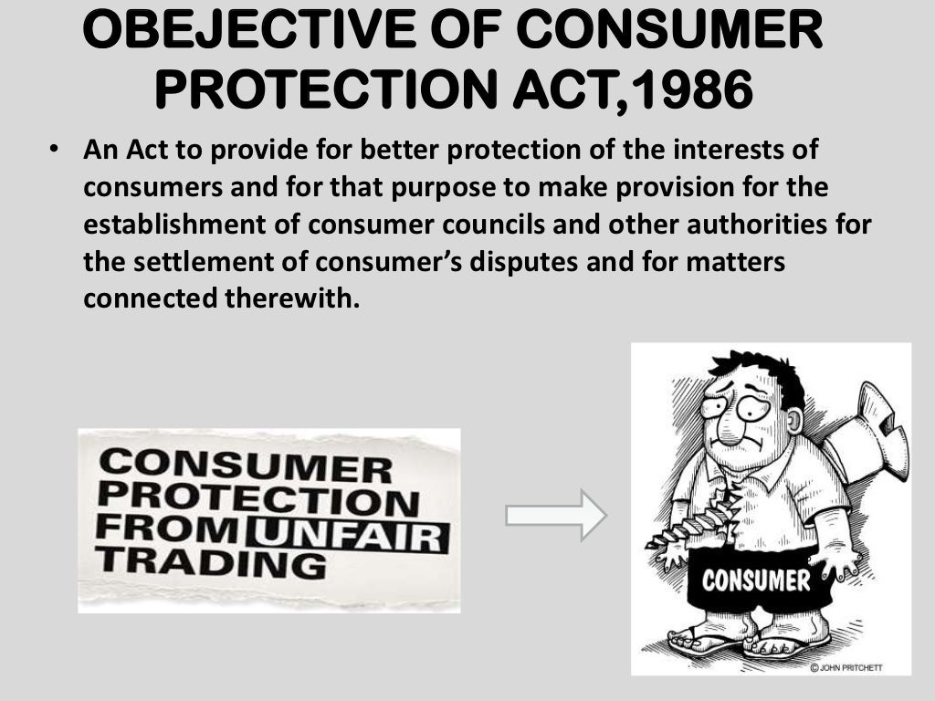 Consumer protection act 1986