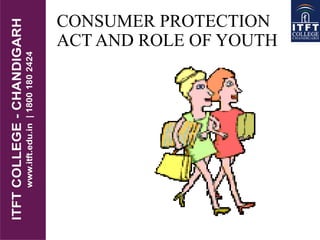 CONSUMER PROTECTION
ACT AND ROLE OF YOUTH
 