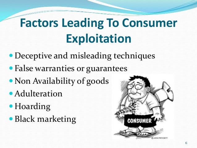 What are various forms of consumer exploitation?