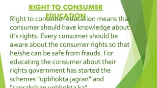 Consumer rights and its responsibilities | PPT