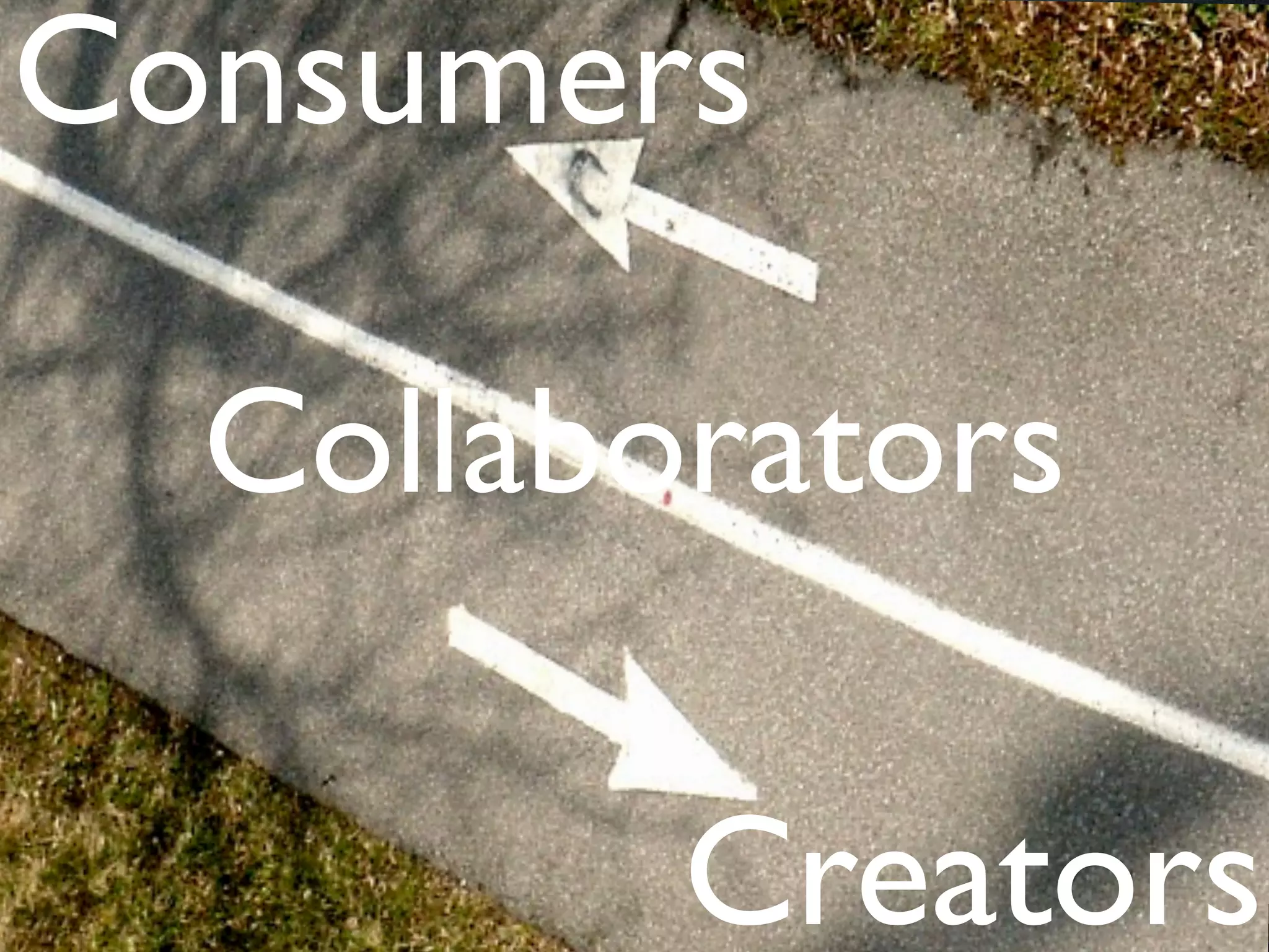 Consumers

  Collaborators

         Creators
 