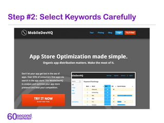 Step #2: Select Keywords Carefully
 