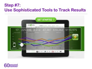 Step #7:
Use Sophisticated Tools to Track Results
 