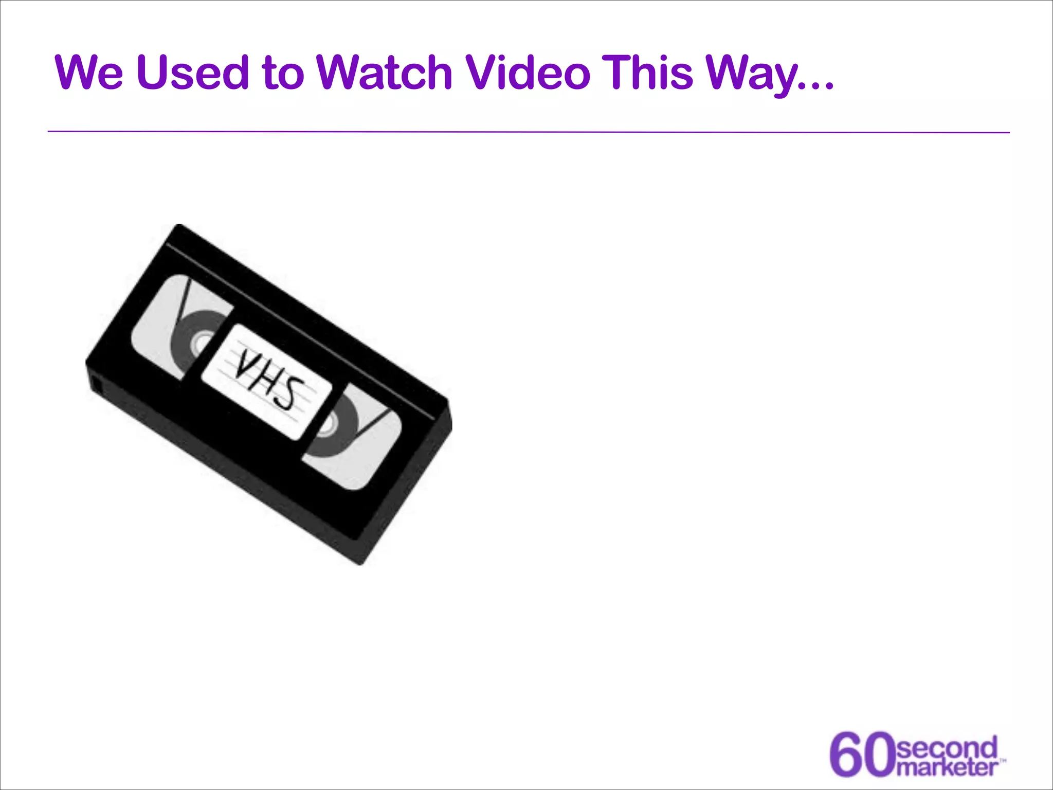 We Used to Watch Video This Way...

 