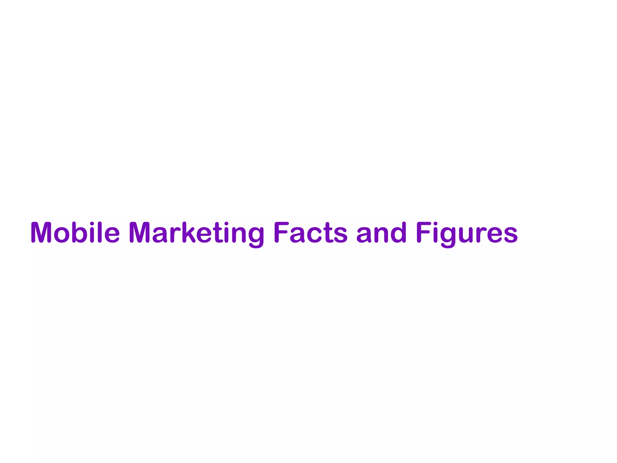 Mobile Marketing Facts and Figures
 