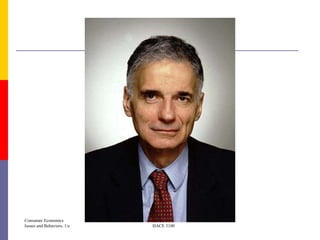 Consumer Economics
Issues and Behaviors, 1/e   HACE 3100
 