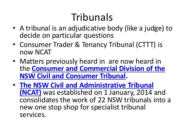 Commercial tenancy tribunal