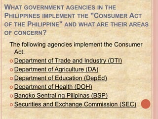 welfare consumers agencies