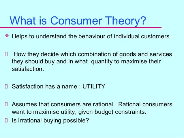 Consumer theory