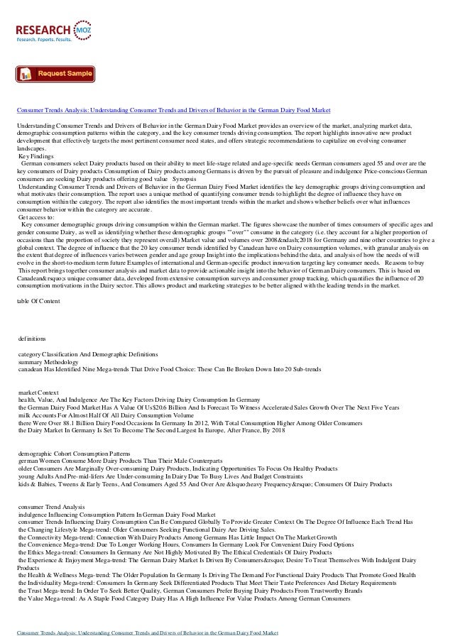 German Dairy Food Market Consumer Trends Analysis Understanding