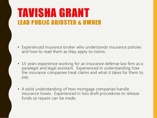 Property Claim Adjusters Introduction