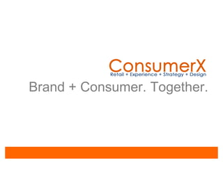 Brand + Consumer. Together.
 