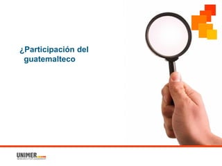 ¿Participación del
guatemalteco
 