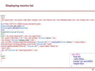 Displaying movies list




                         32
 