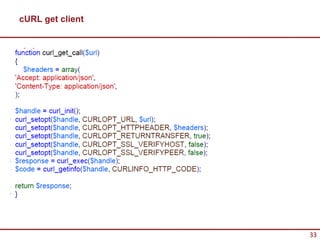 cURL get client




                  33
 