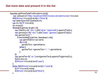 Get more data and present it in the list




                                           41
 