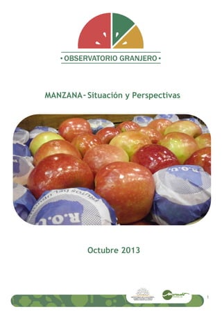 MANZANA- Situación y Perspectivas
Octubre 2013
1
 