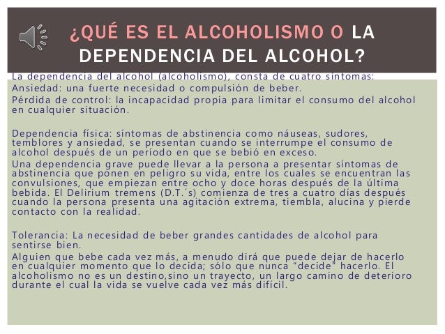 Del alcoholismo los modos públicos sin conocimiento del enfermo