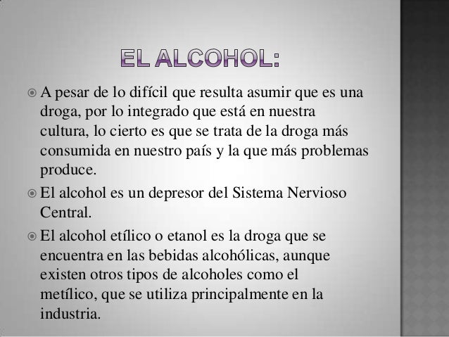 Consumo de drogas y alcohol Consumo de drogas y alcohol